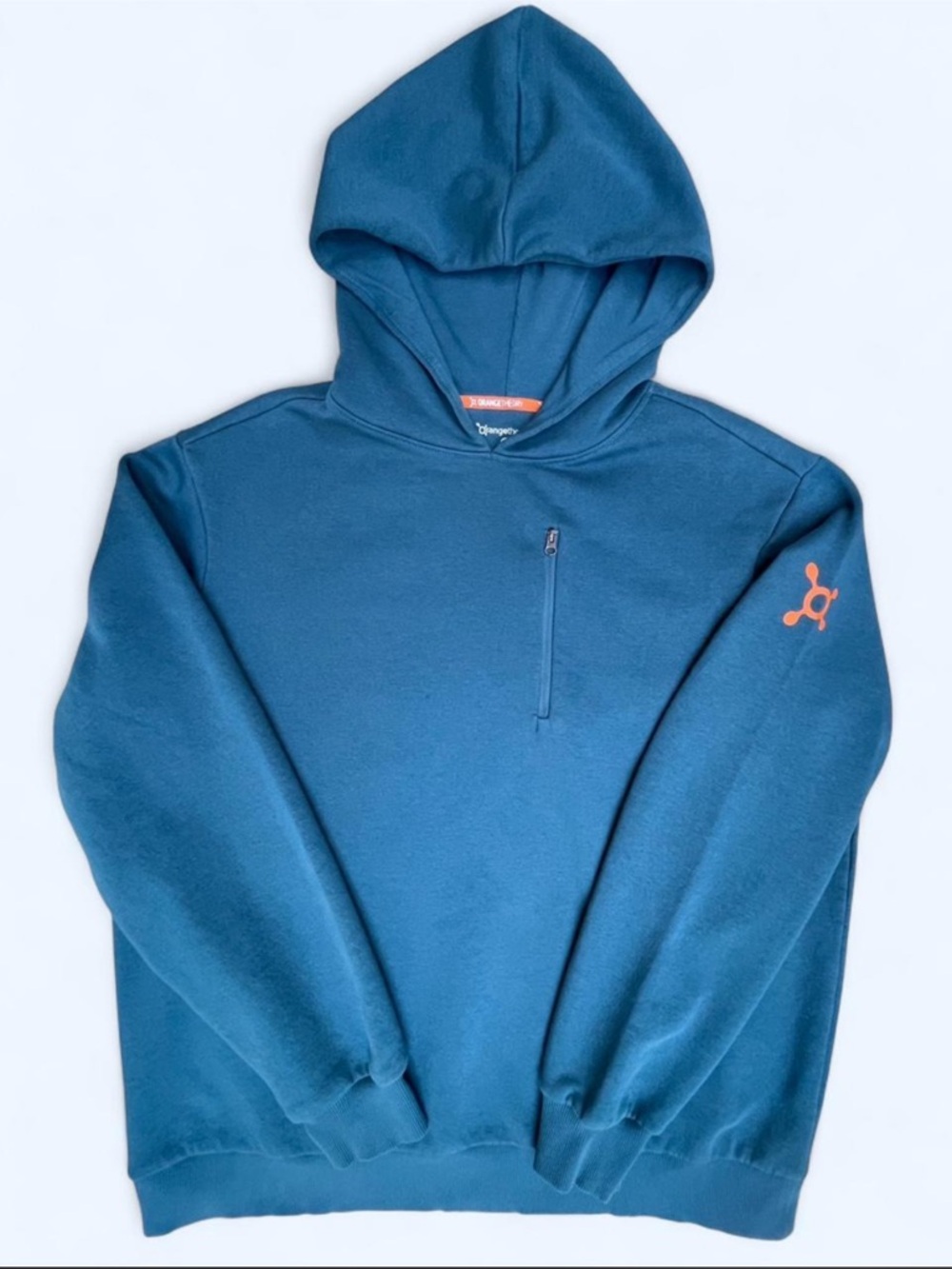 Orangetheory Hooded Fleece Sweatshirt zippered pocket gym training performance L